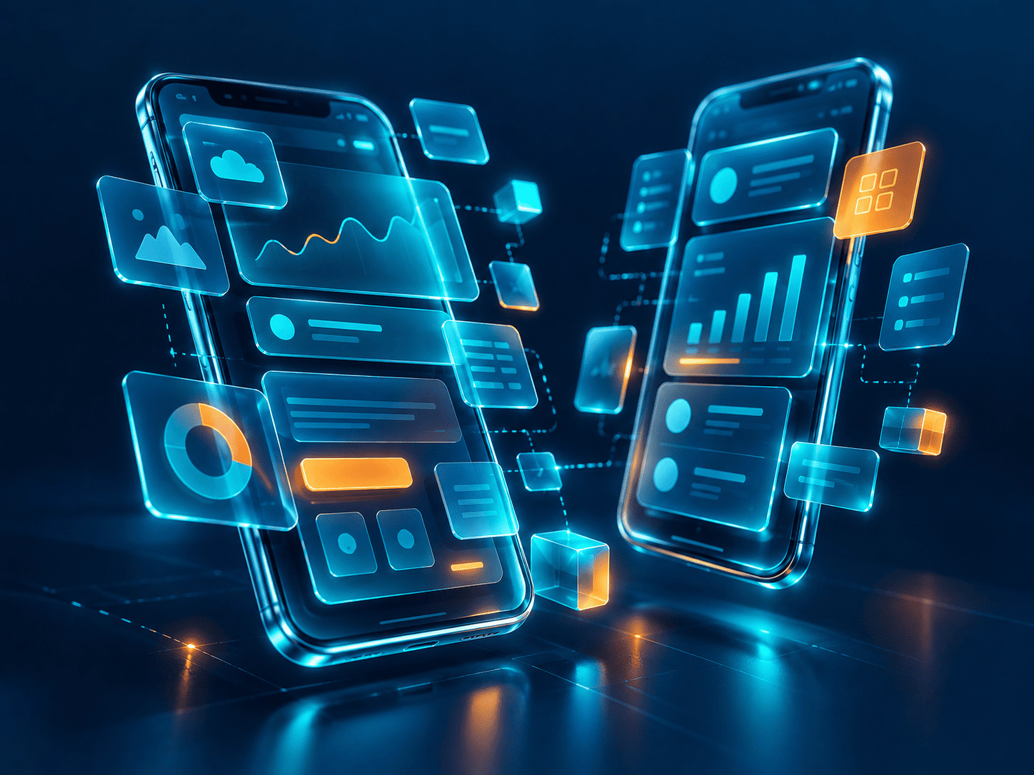 Teléfonos de cristal con interfaces luminosas